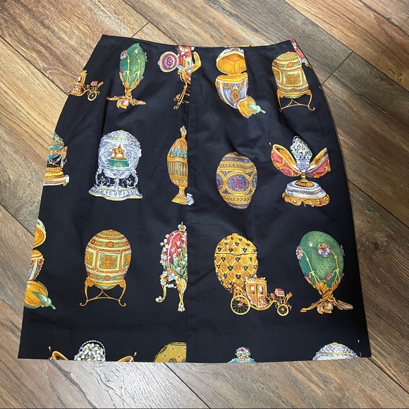 Judy Lee Cole Skirt Black Faberge Egg Print - Picture 3 of 6